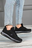 Men's Lace-up Black Sport Shoes