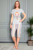 Women's Printed Capri Pajama Set