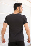 Men's Printed Black T-shirt