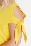 Women's Sleeve Detail Yellow T-shirt
