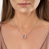 Women's White Zircon Gemmed 925 Carat Silver Necklace