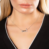 Women's Zircon Gemmed 925 Carat Silver Necklace