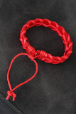 Men's Braided Red Leather Bracelet