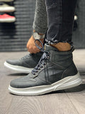 Men's Thick Sole Grey Boots