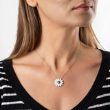 Women's Zircon Gemmed 925 Carat Silver Necklace