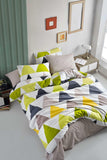 Patterned Green Single Bed Duvet Cover Set