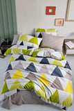 Patterned Green Single Bed Duvet Cover Set