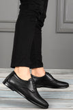 Men's Black Leather Casual Shoes