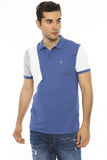 Men's Oversize Polo Collar Blue T-shirt