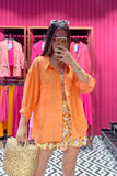 Women's Oversize Orange Shirt