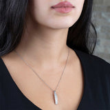 Women's 3 Layers Zircon Gemmed 925 Carat Silver Necklace