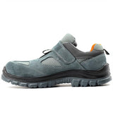 Unisex Steel Toe Grey Suede Summer Work & Safety Shoes