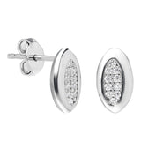 Women's Zircon Gemmed 925 Carat Silver Earrings